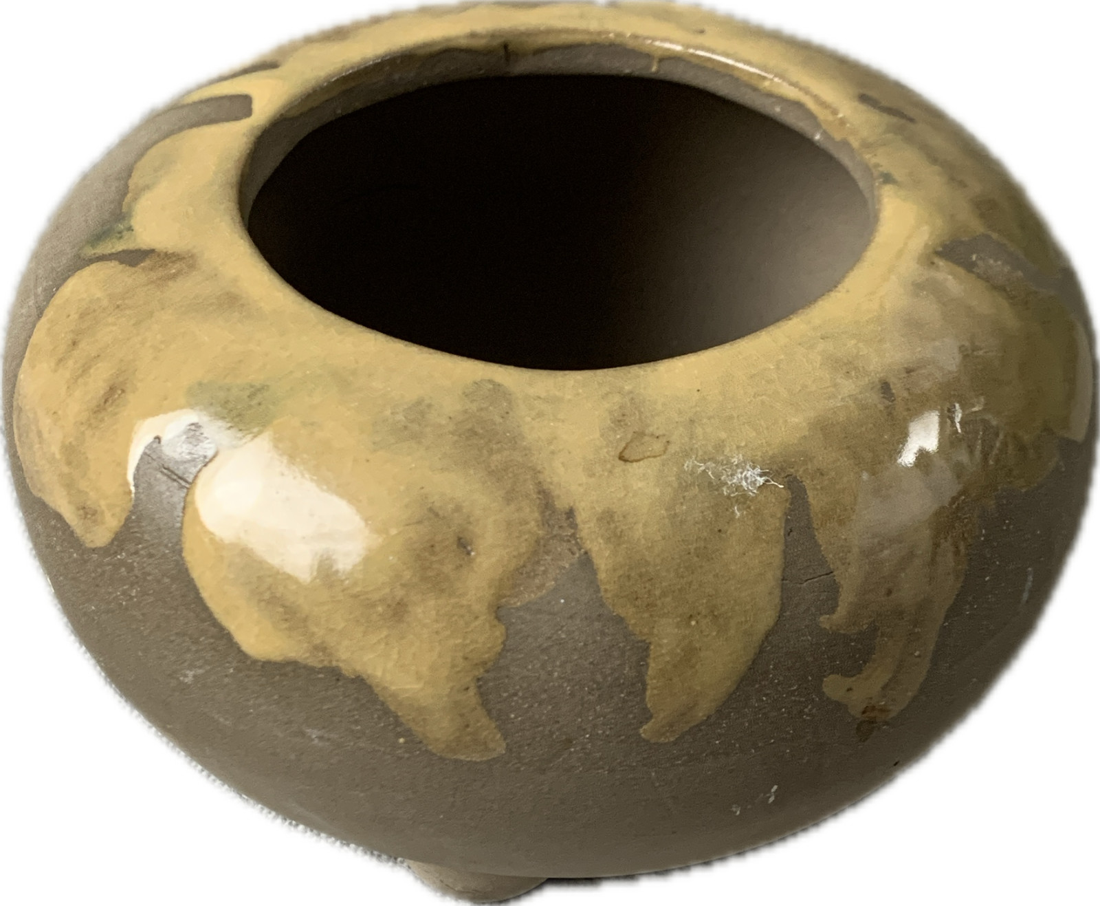 Vintage Unbranded Clay Ceramic Vase Pot Planter W/ Drip Design