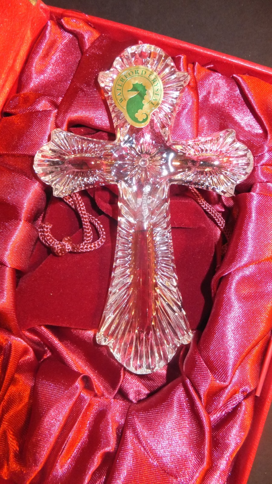 Waterford Crystal 2013 Annual Cross ornament with enhancer Boxed w/tag # 160057