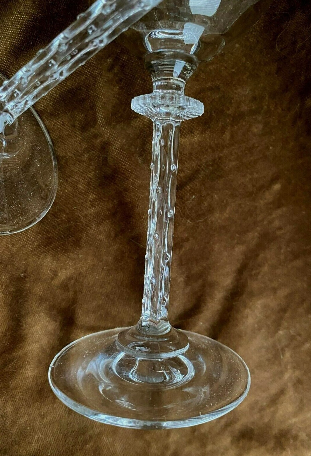 Tiffin Glass “Clear Optic” Stem #15065 ~ Set of 2 ~ Water Goblets ~ No Damages