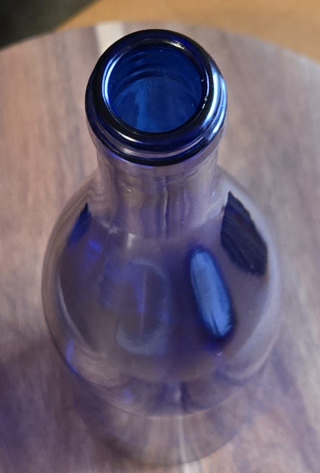 Vintage Cobalt Blue Glass Bottle 12″ Tall 0.75 Liters