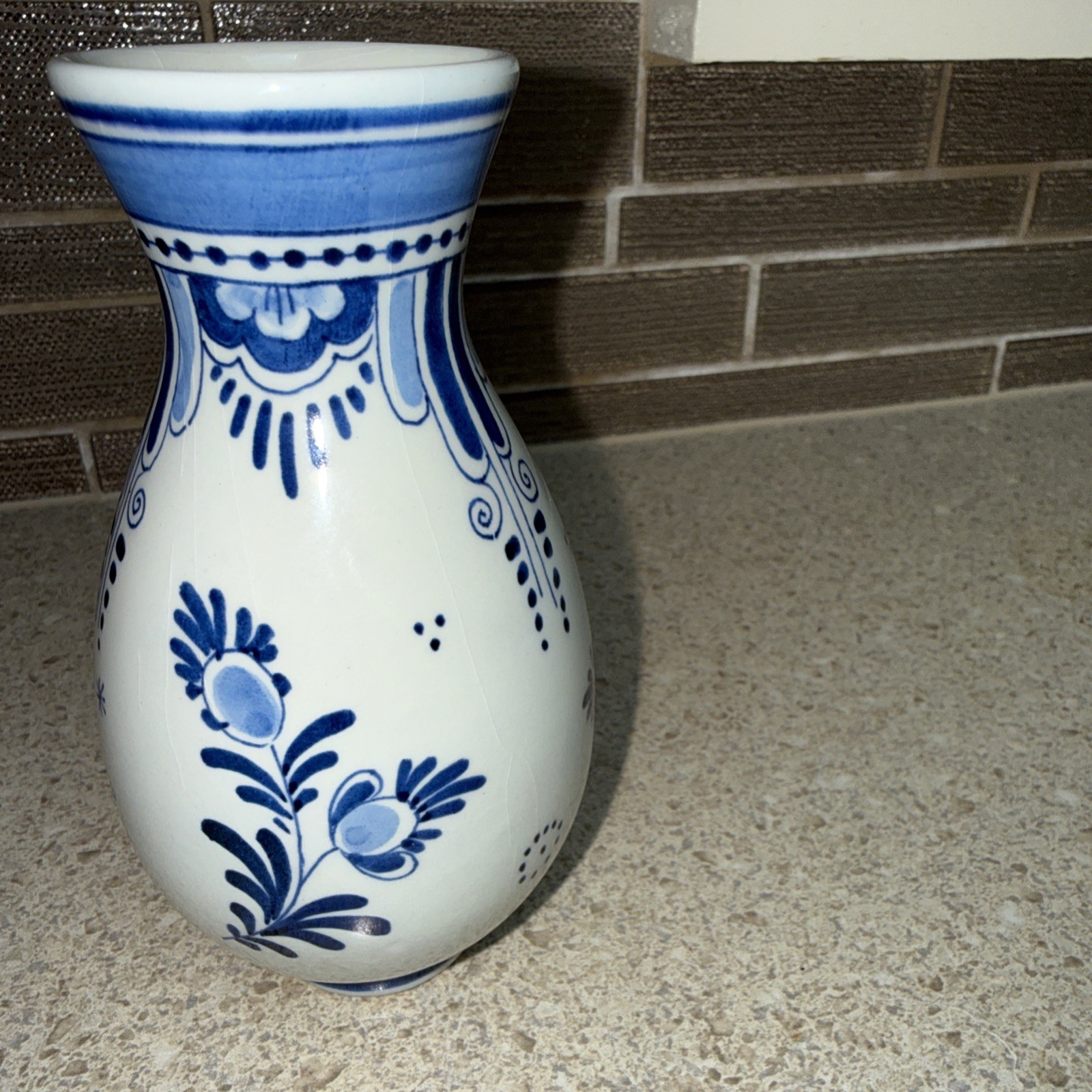 Royal Delft Blue & White Vase – Hand Painted – De Porceleyne Fles – Holland