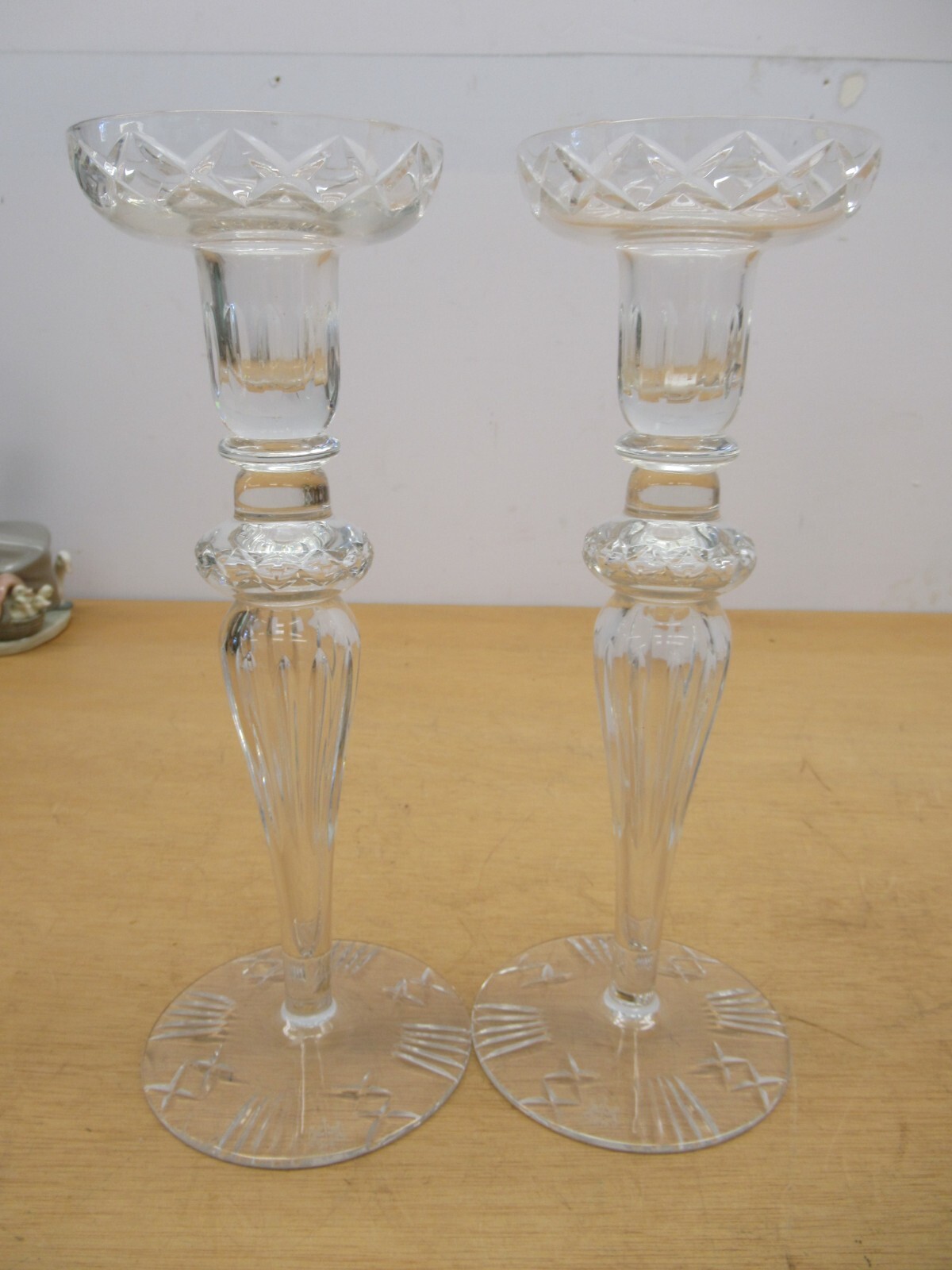 Pair Design Guild crystal 12″ candlesticks