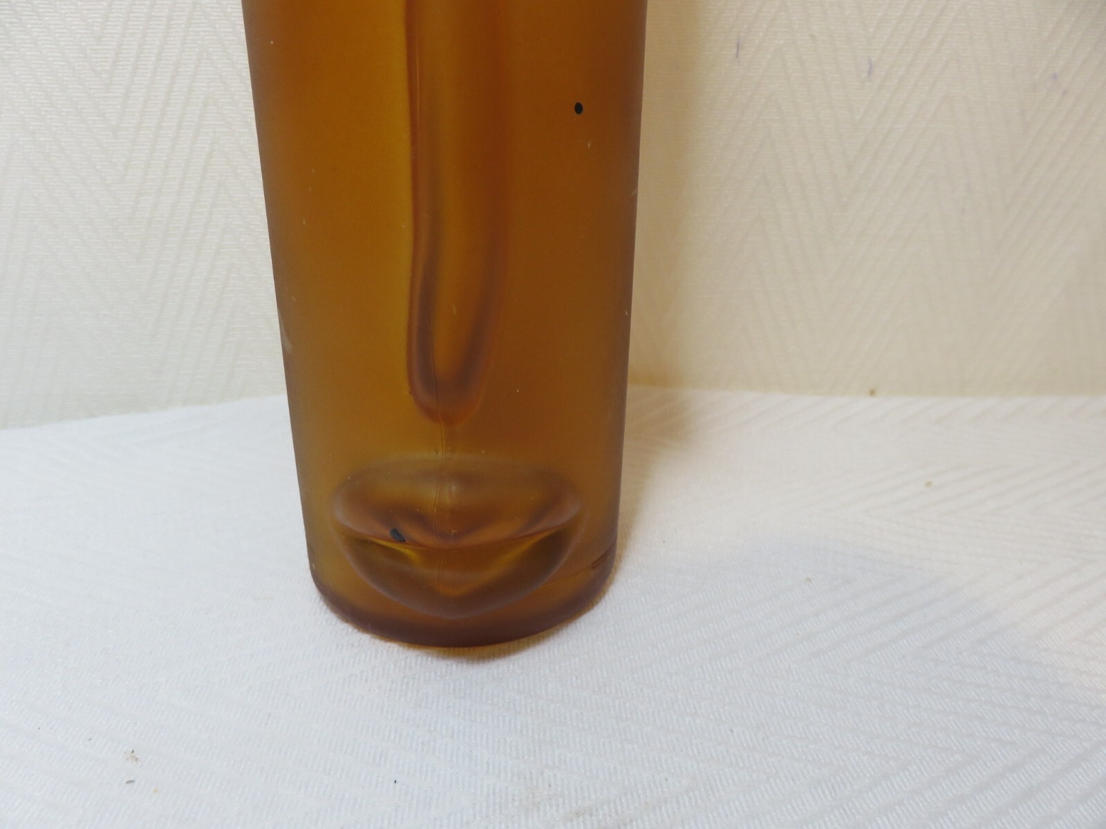 Vintage Kefla Depose France glass wine bottle with face