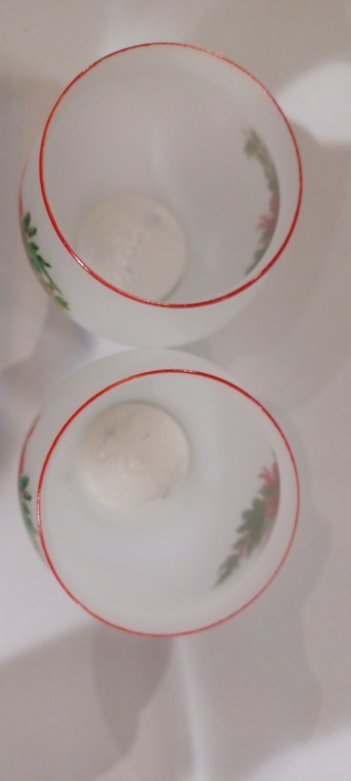 NIB Pfaltzgraff Christmas Heritage Frosted Decal Mini Floating Pillar Candles