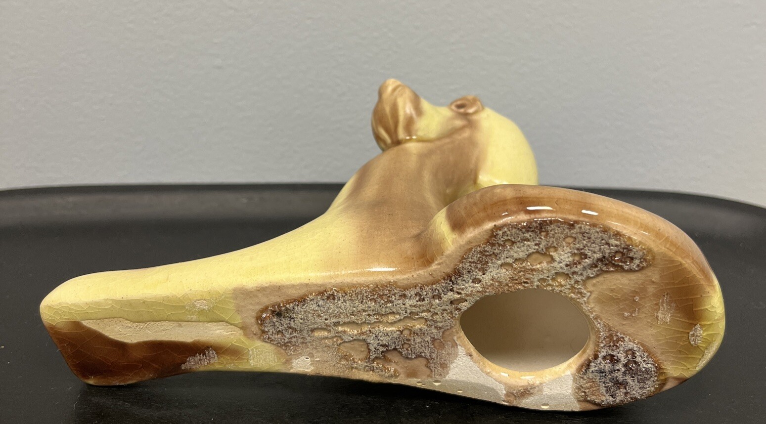Mid Century Ceramic Dog Vasilkovsky Majolica Ukraine RARE Protoriev