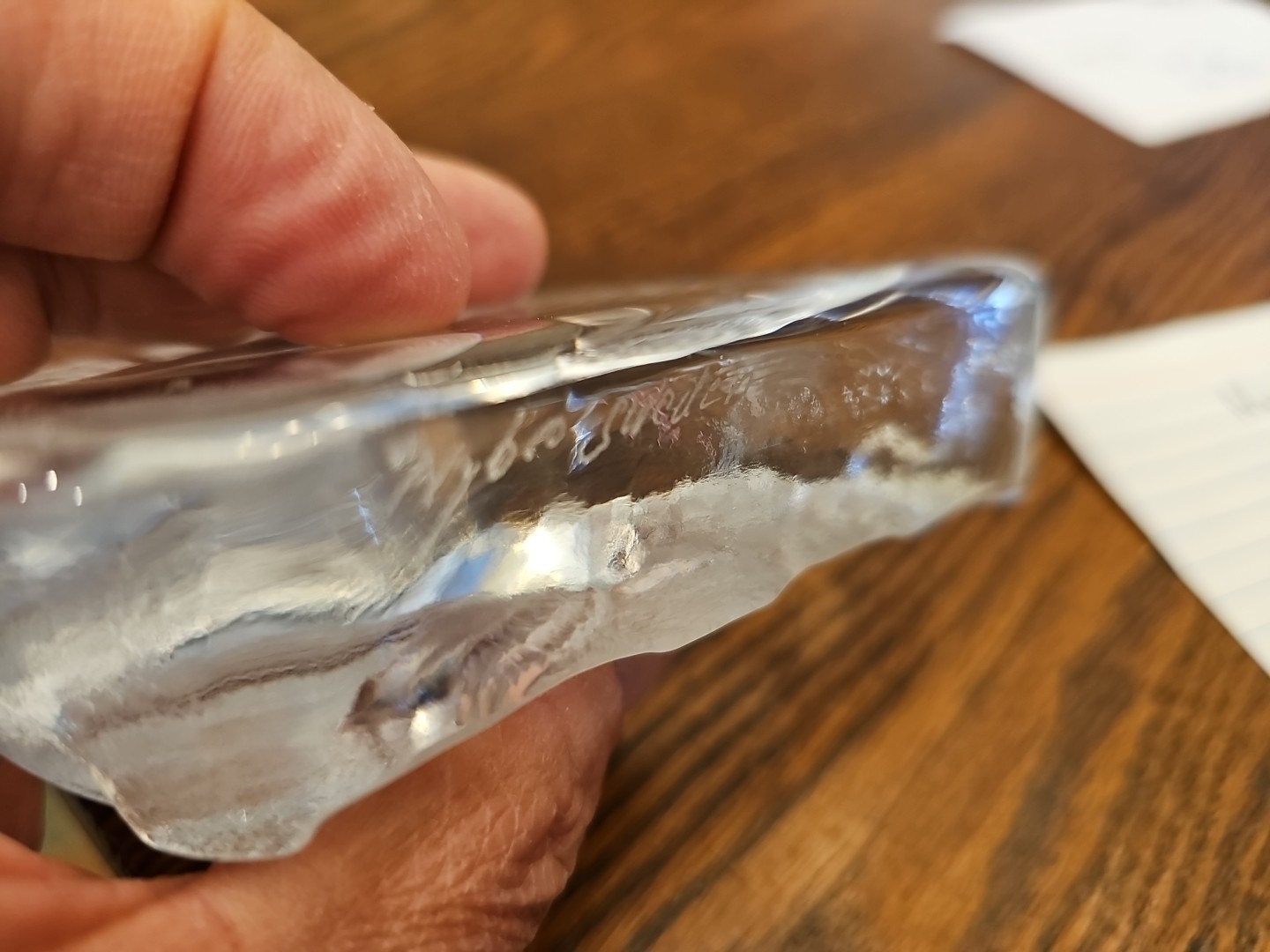 NYBRO Sweden Crystal Eskimo Dog & Igloo Art Glass Paperweight –