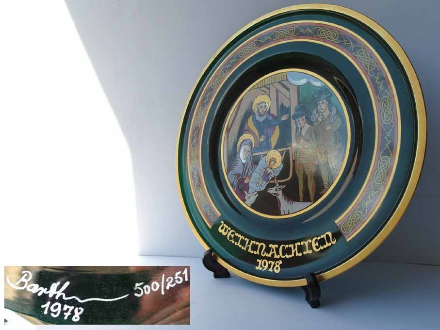 Christmas Plate, Barthmann Crystal Glass Mouth-blown, Limited Edition G399