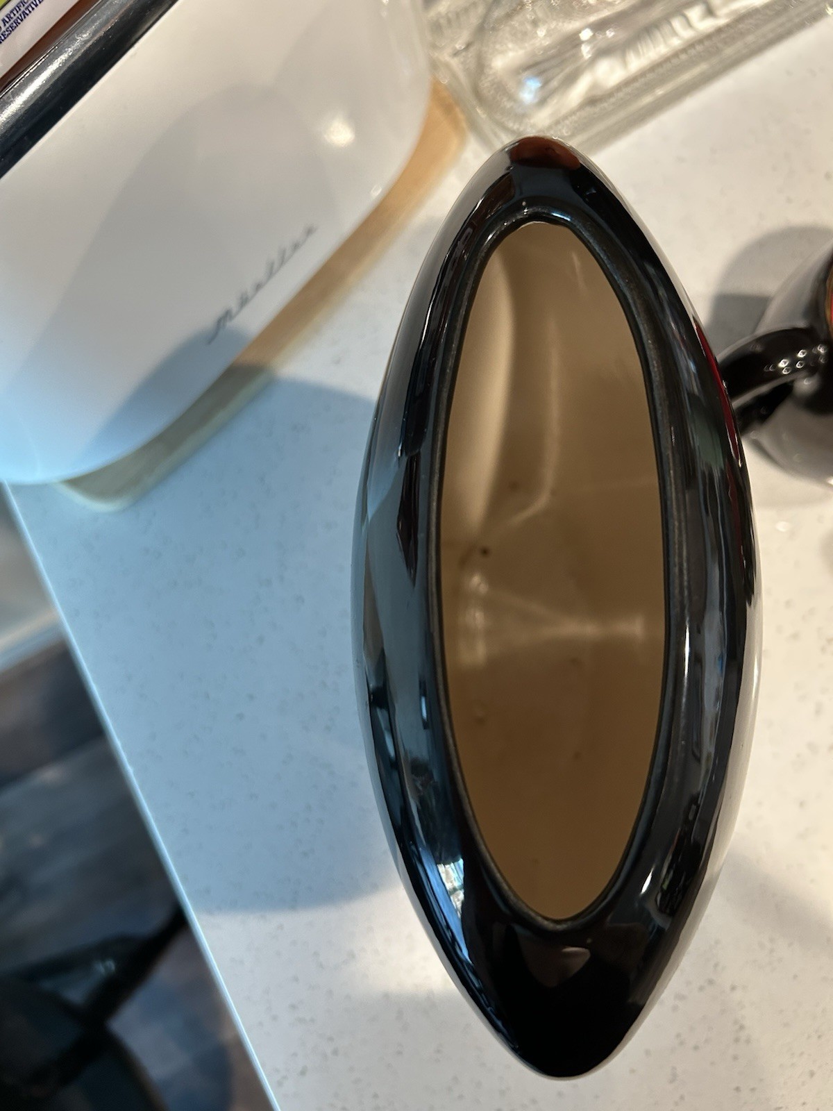 Black Ceramic Rose Vase With Matching Tea Cups
