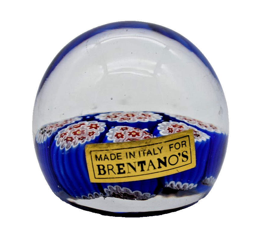 Vintage Italian Murano Venetian Art Glass Paperweight- Multi Colored