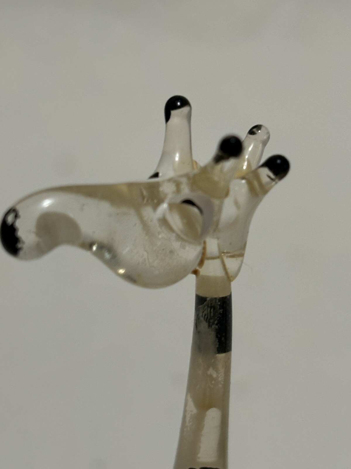 2 Murano Glass GIRAFFES 5″ Delicate Vintage Whimsical Hand Blown Animals
