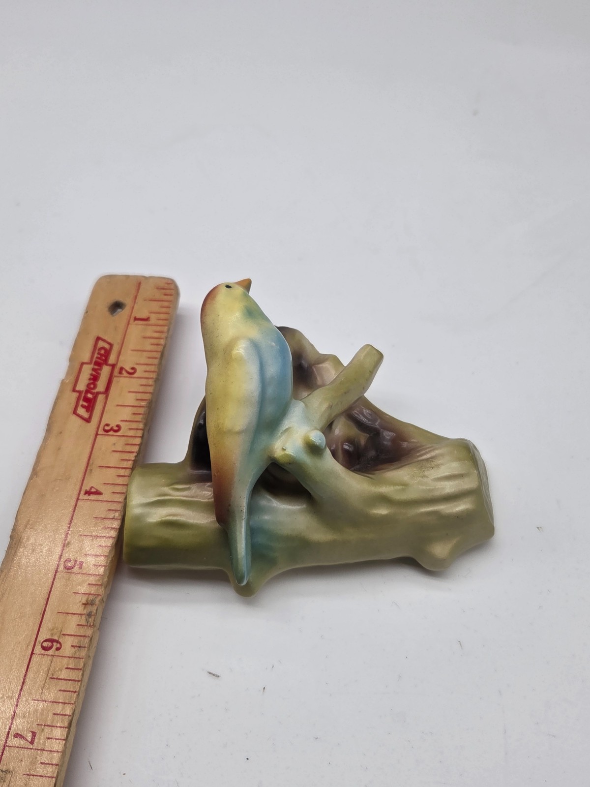 Vintage Ceramic Czech Hand Painted Wall Pocket Vase Bird on Nest