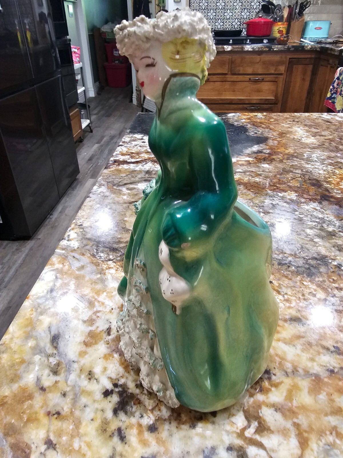 Vintage “Florence Ceramics” like 8 1/2” Genevieve Figurine Unmarked Planter