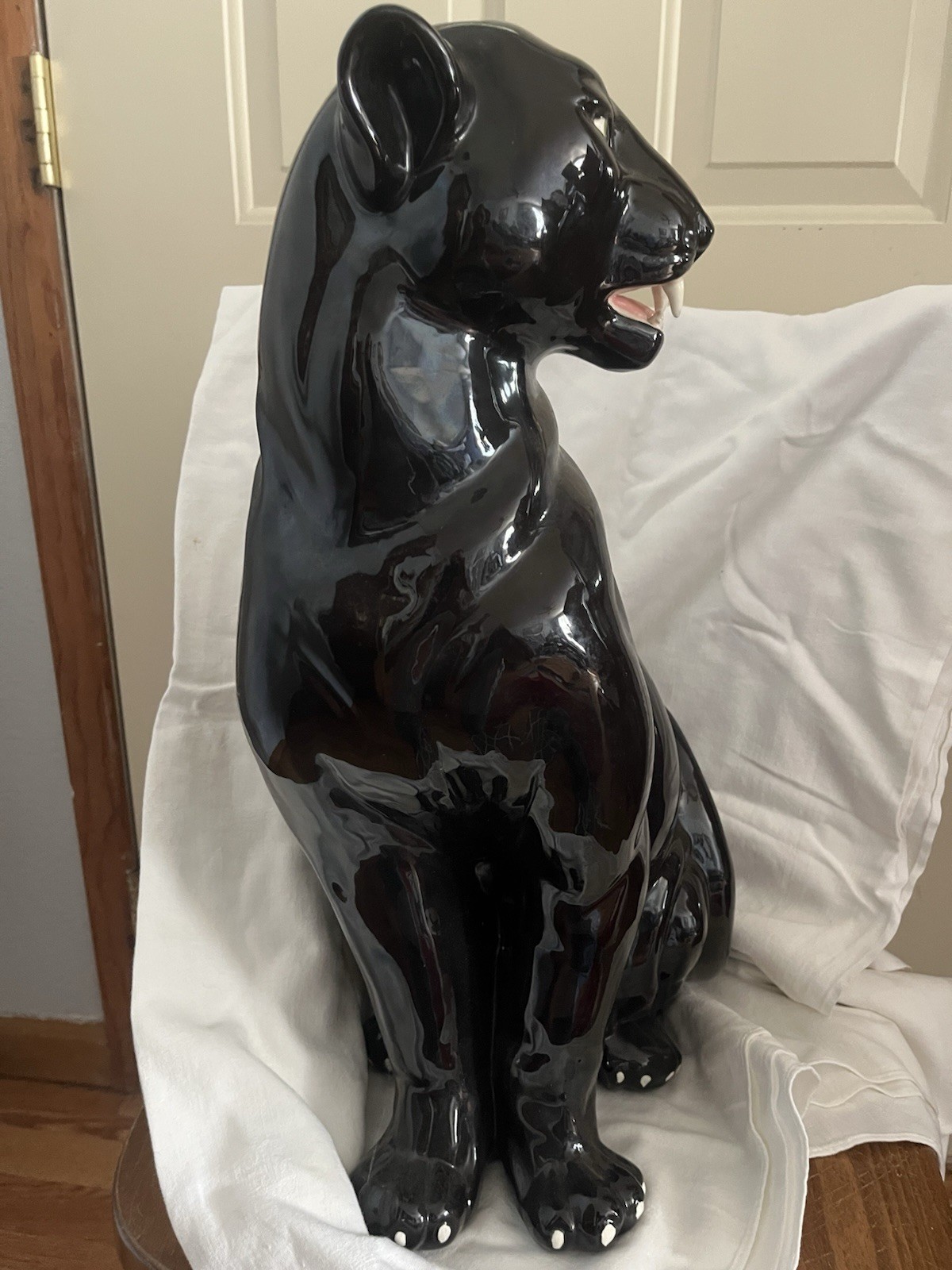 VTG RARE Black Panther Statue MCM Figure Growling Mold 1973 LARGE 21.5” Nice!