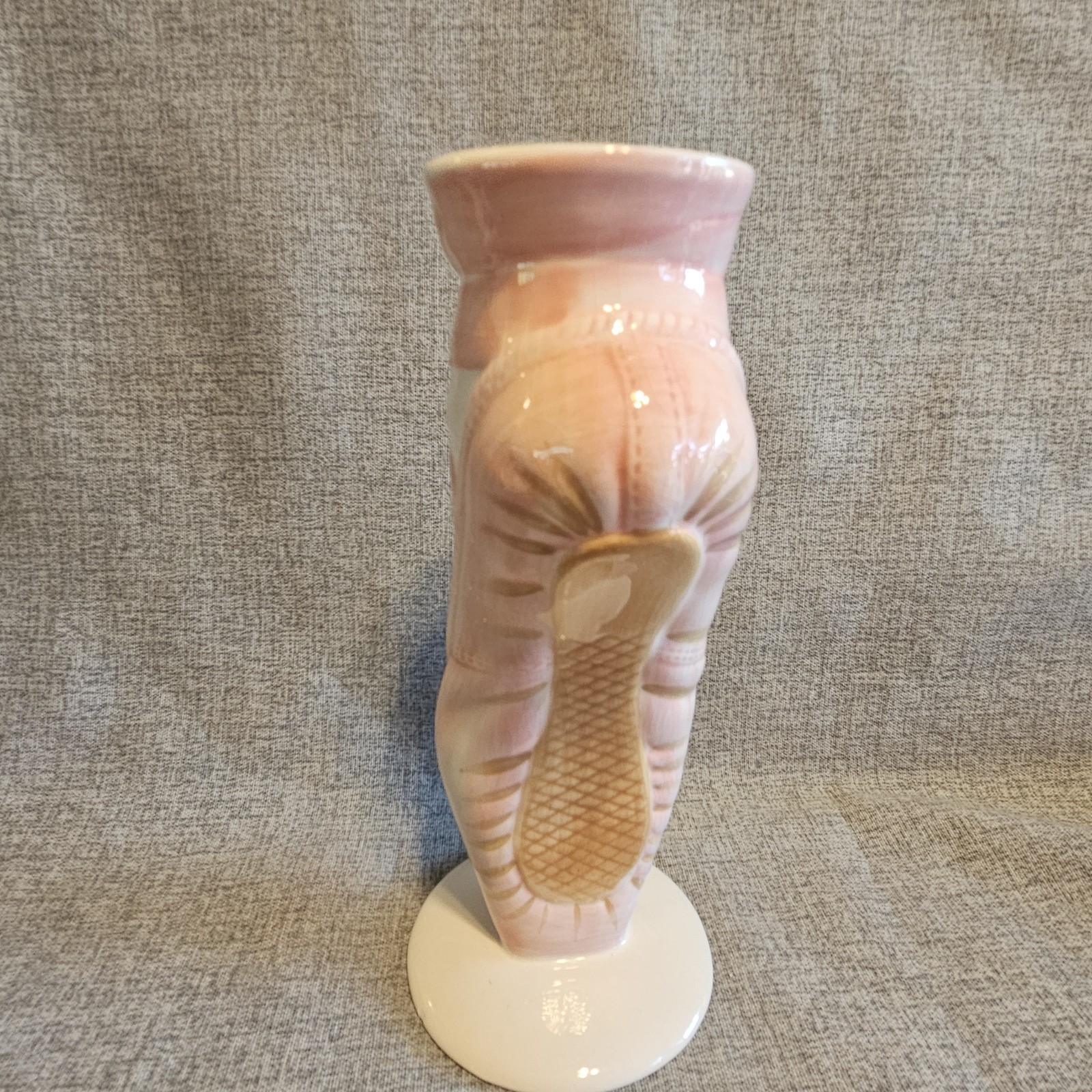 Ballerina Slipper Porcelain Vase Burton & Burton Pink Ballet Shoes READ
