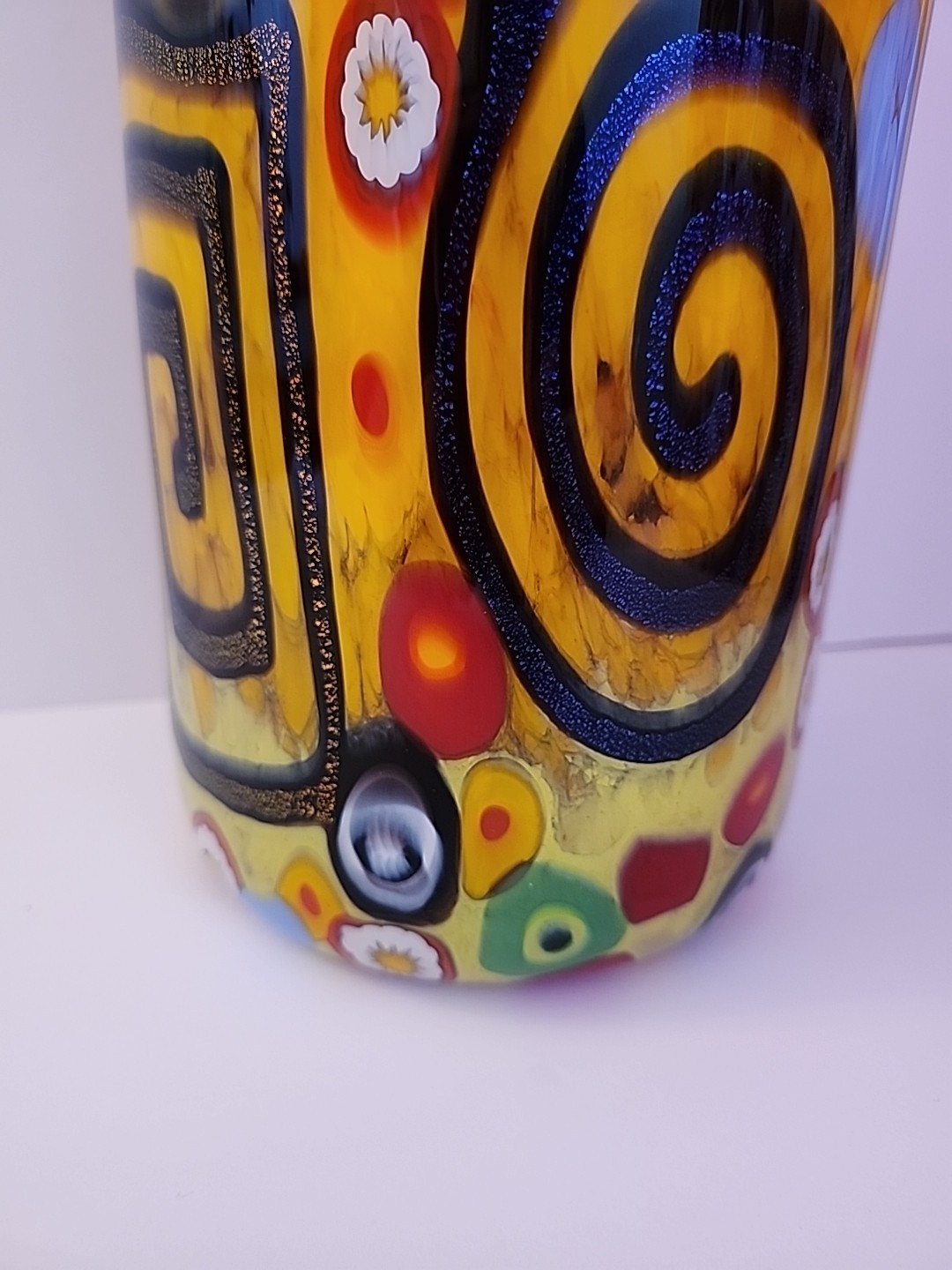 Mad Art Signed Glass Vase 2004 14″ Excellent