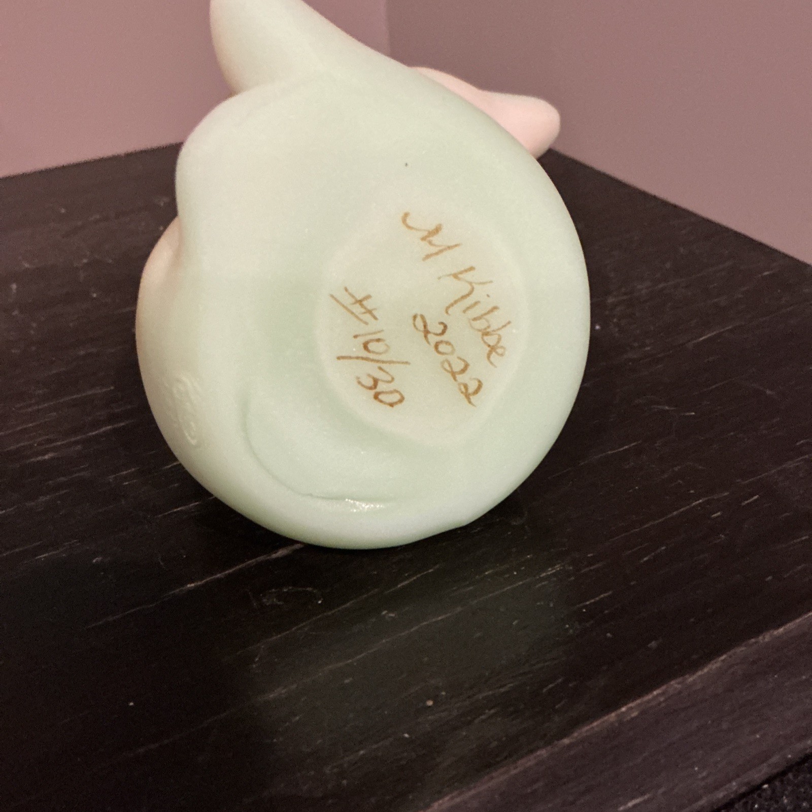 Fenton Glass Jadeite Jade Green Porcupine Fox Figurine Ltd Ed M. Kibbe #10/30