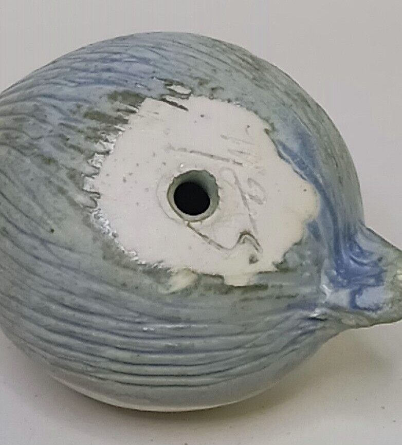 Unique Studio Art Pottery Hedgehog Ceramic Signed Figurine Adorable & Perfect!!!