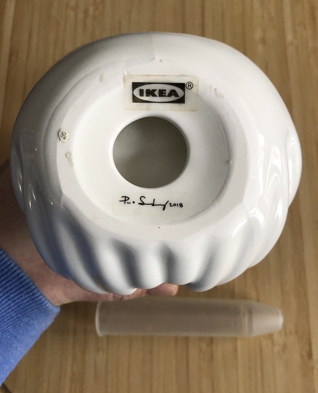 Weird IKEA Bud Vase Eclectic Decor Per B Sundberg Föremål Black Face White Hands
