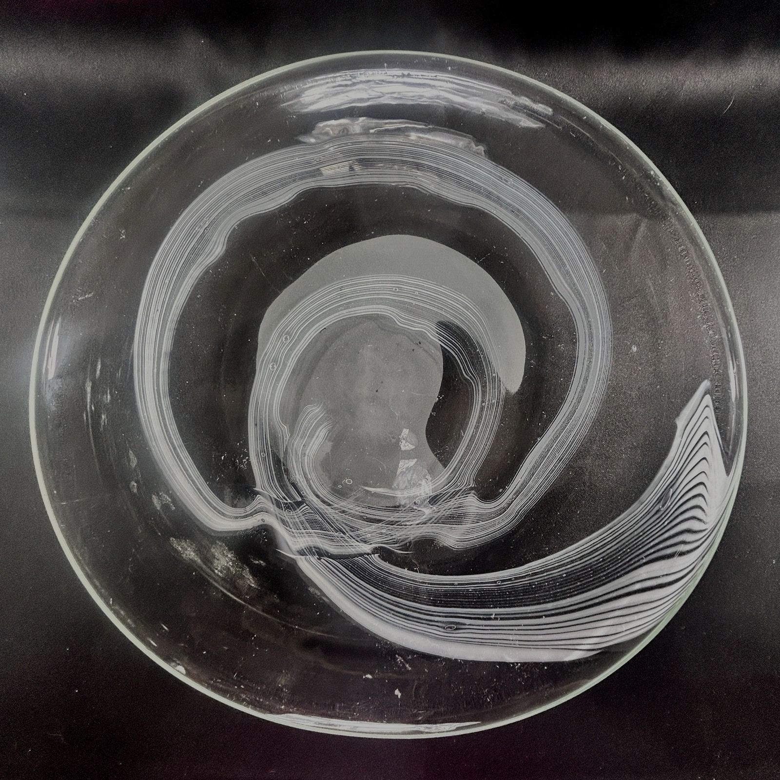 3 pc Set by GORGEOUS DESIGNS China Heavy Art Glass Hand Blown Platter & 2 Vases