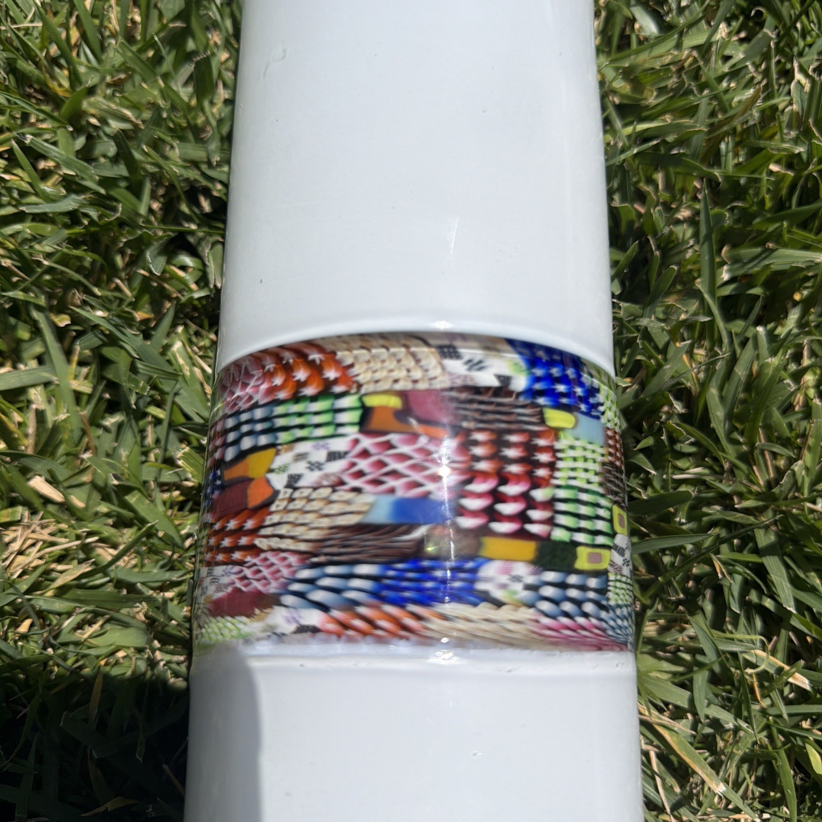 Richard Marquis Art Glass Cylinder Murrine Vase 1979 Collectible