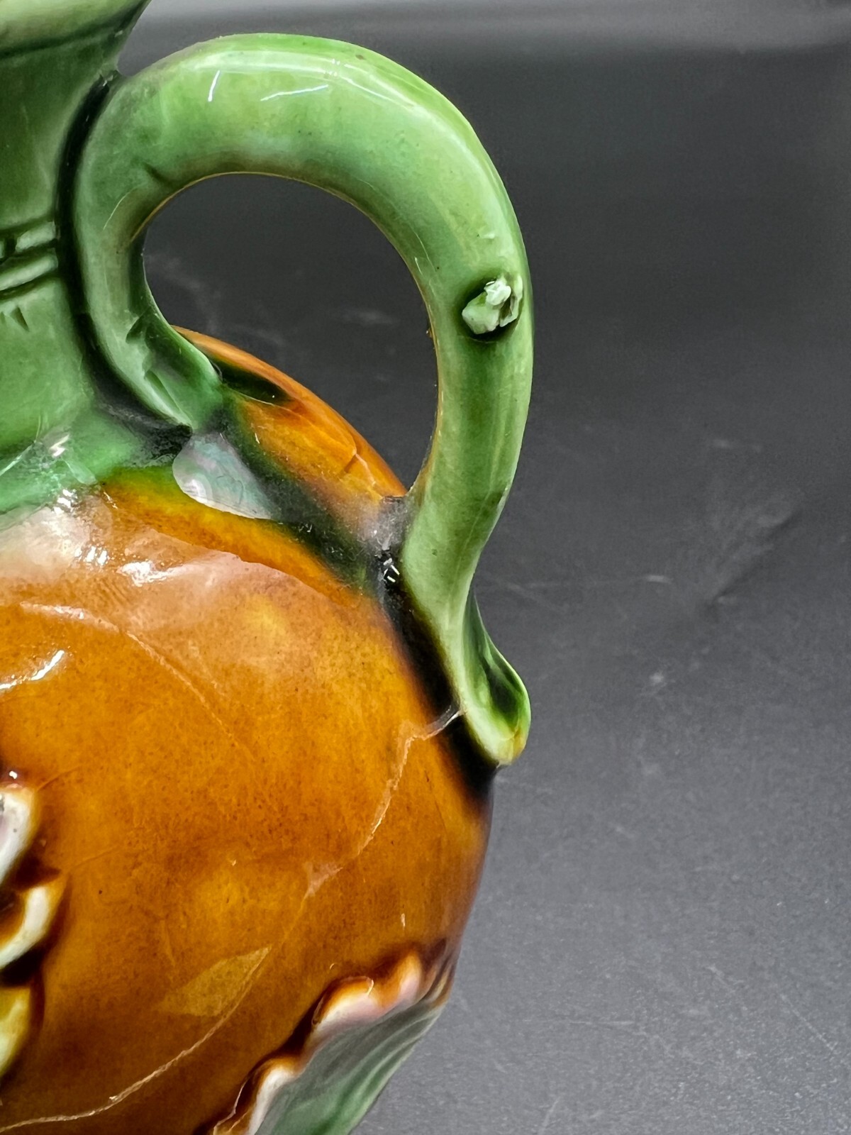 Continental Majolica Flower Bud Vase