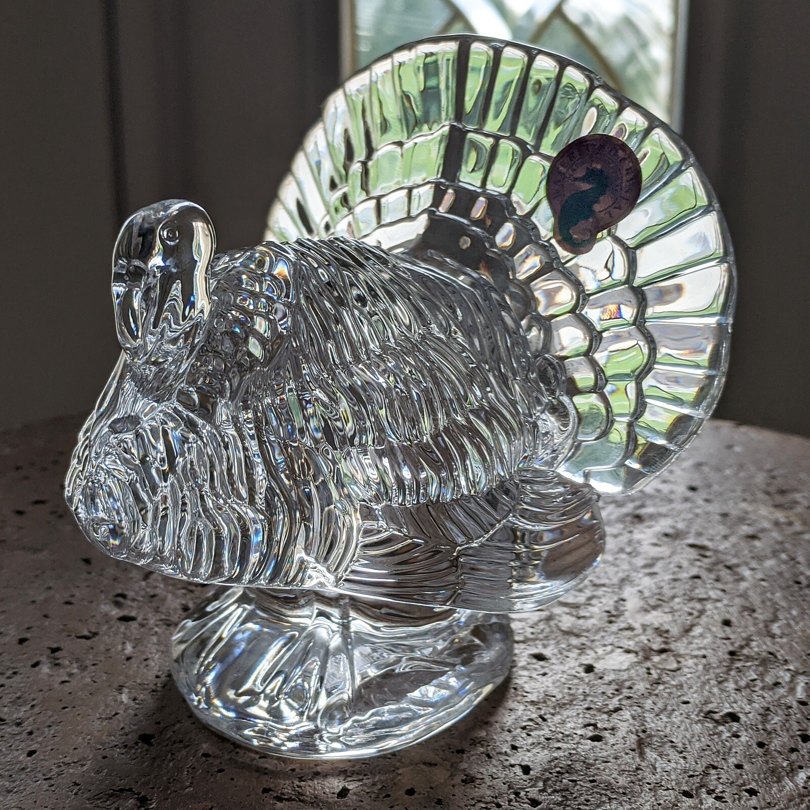 Waterford Crystal Thanksgiving Tom TURKEY Mint 4 1/2″ Made in Ireland Sculpture
