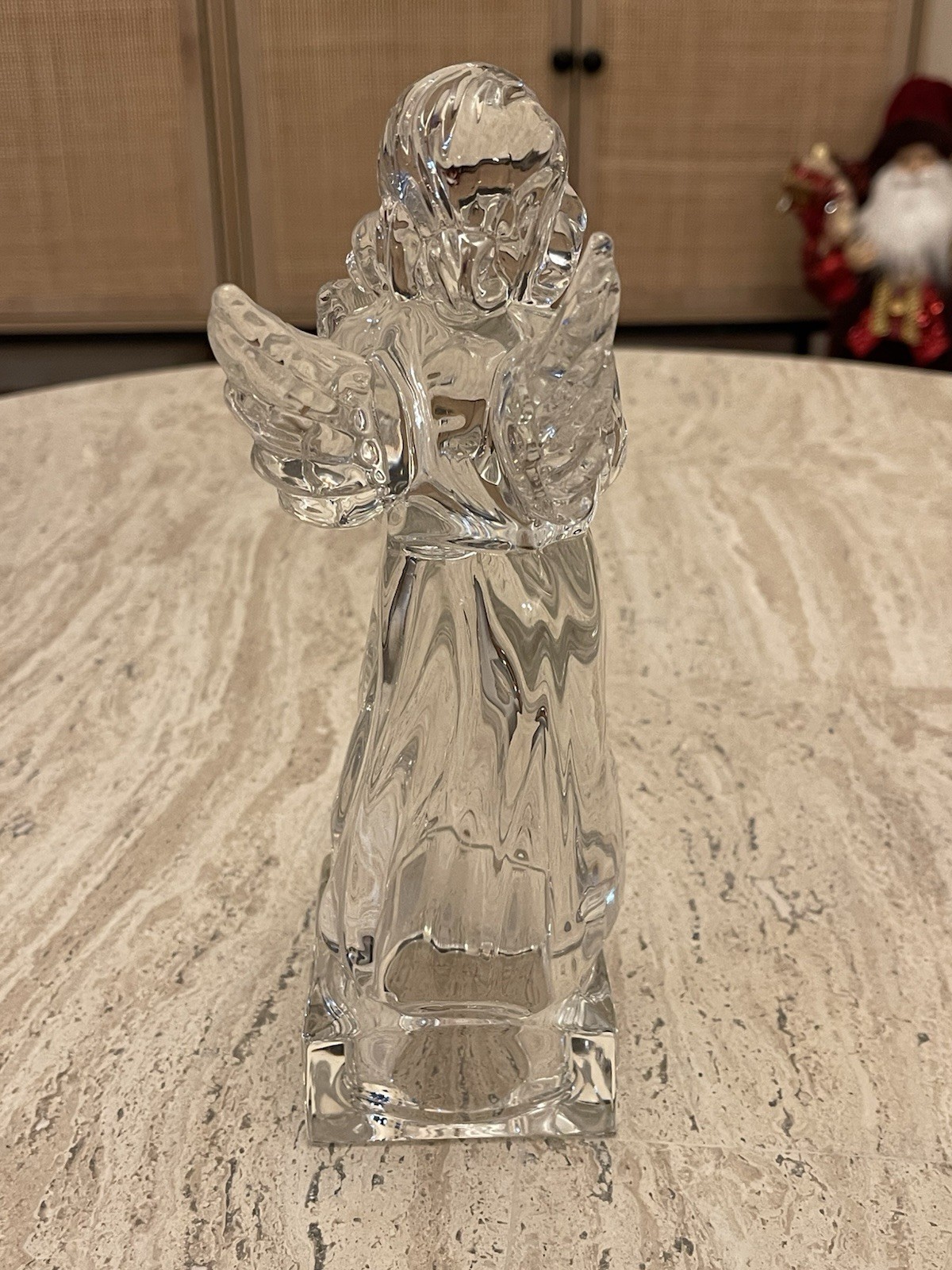 MIKASA HERALD COLLECTION ANGELIC HARP LEAD CRYSTAL ANGEL.