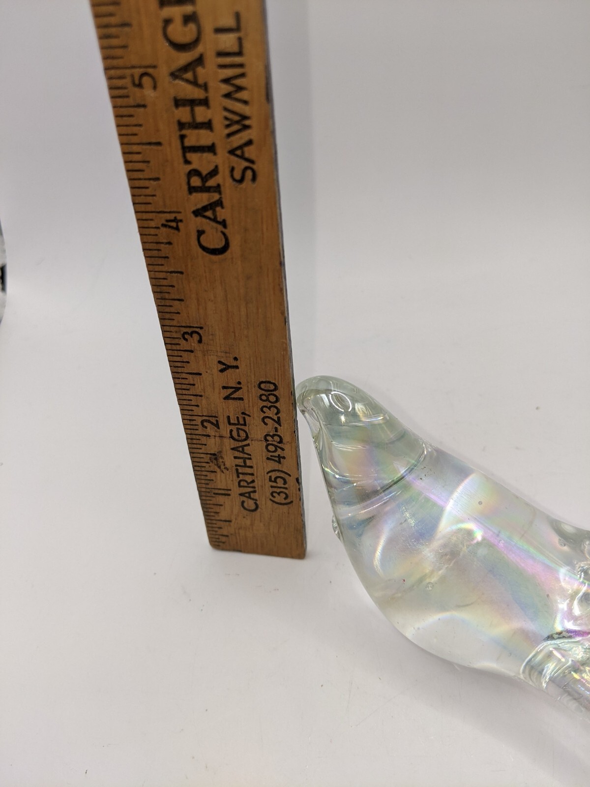 Vintage Seal Hand blown Glass Paperweight. Great Condition