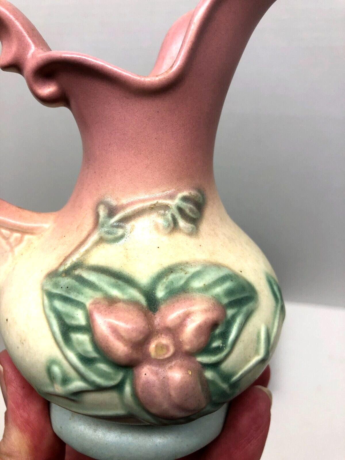 Vintage Hull Pink Wildflower Vase Pitcher Ewer W-2 5-1/2 Flower Pottery