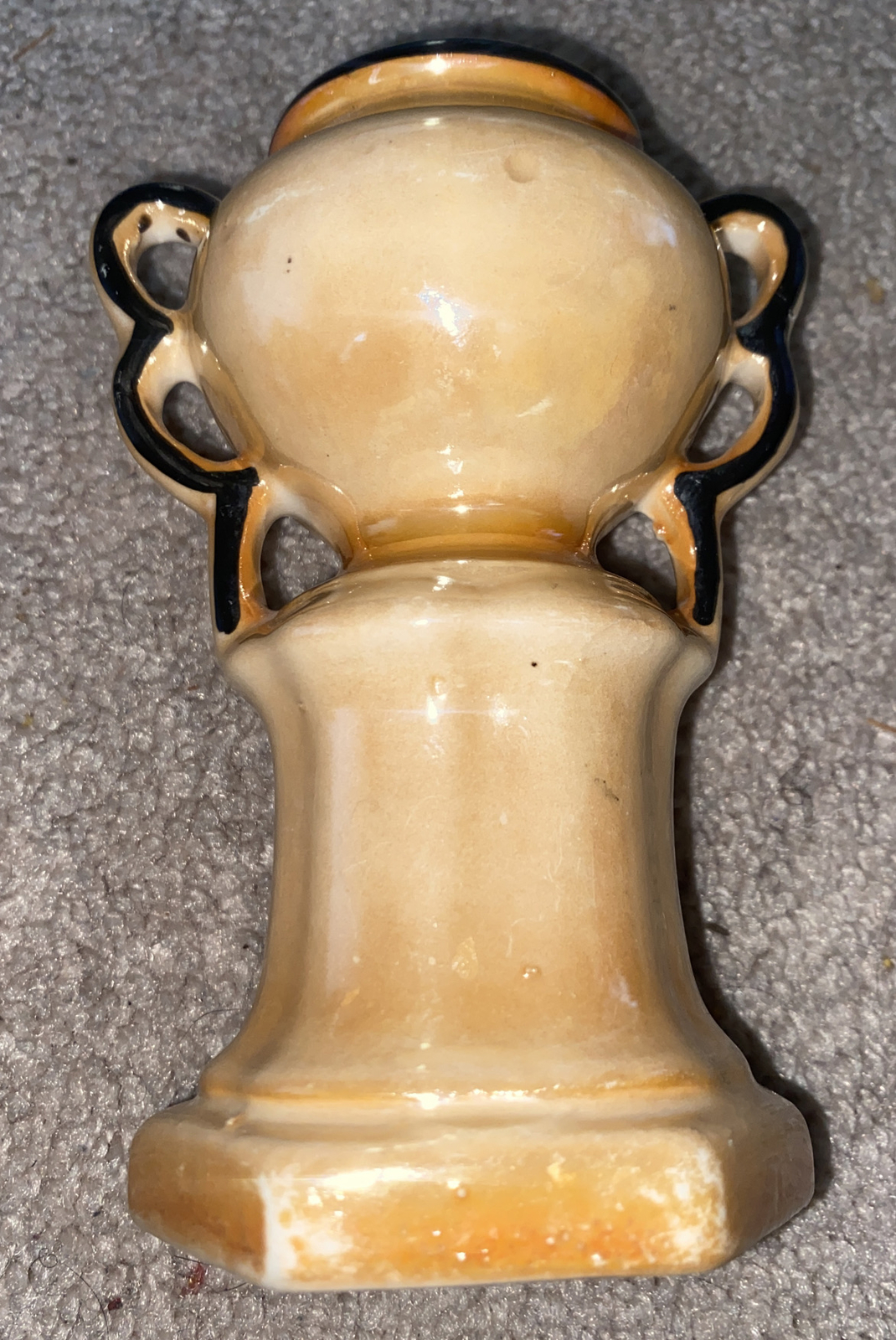 Czech Peach Lusterware Vase Czech Art Deco Made in Czechoslovakia