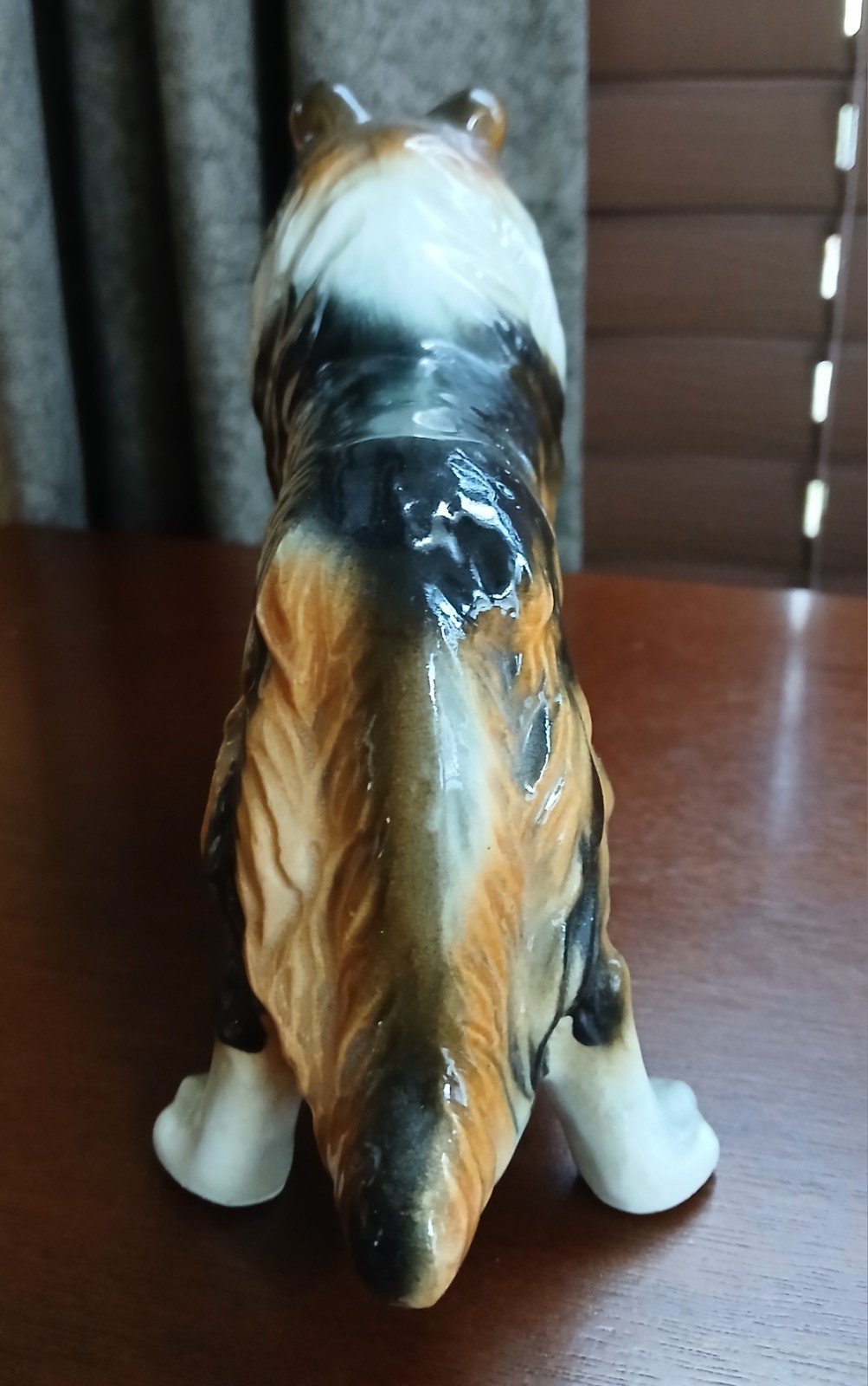 Vintage 1960s Japan Ceramic Collie Dog FIGURINE 7.5 in x 5.5 in. Beautiful