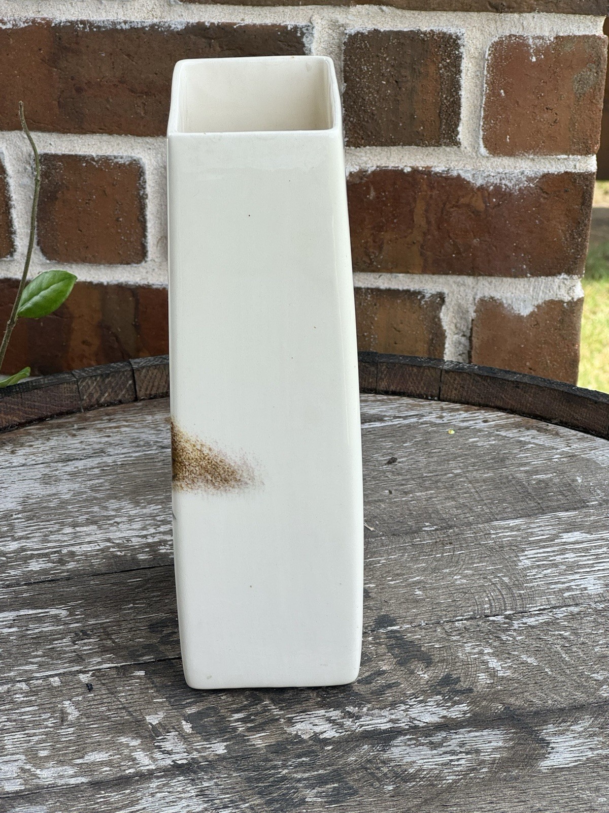 Vintage Sascha Brastoff Signed Fish Vase 9” MCM California Pottery Black Gold
