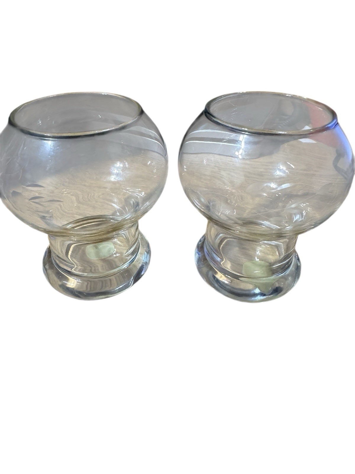 EUC 2-pack lot Princess House Heritage Glass Candle Votive Holder 4″