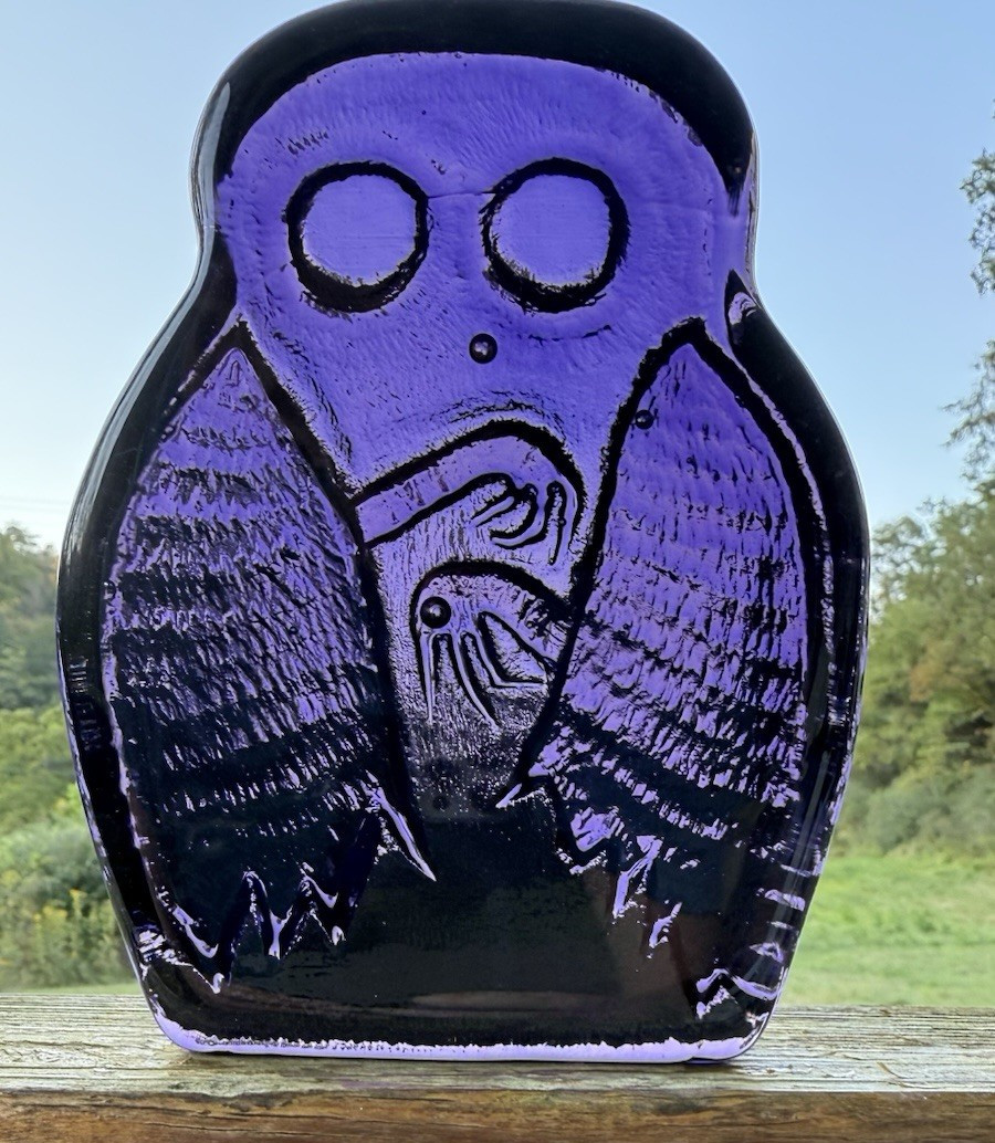 Blenko Glass Bookend 2423 – Mothman