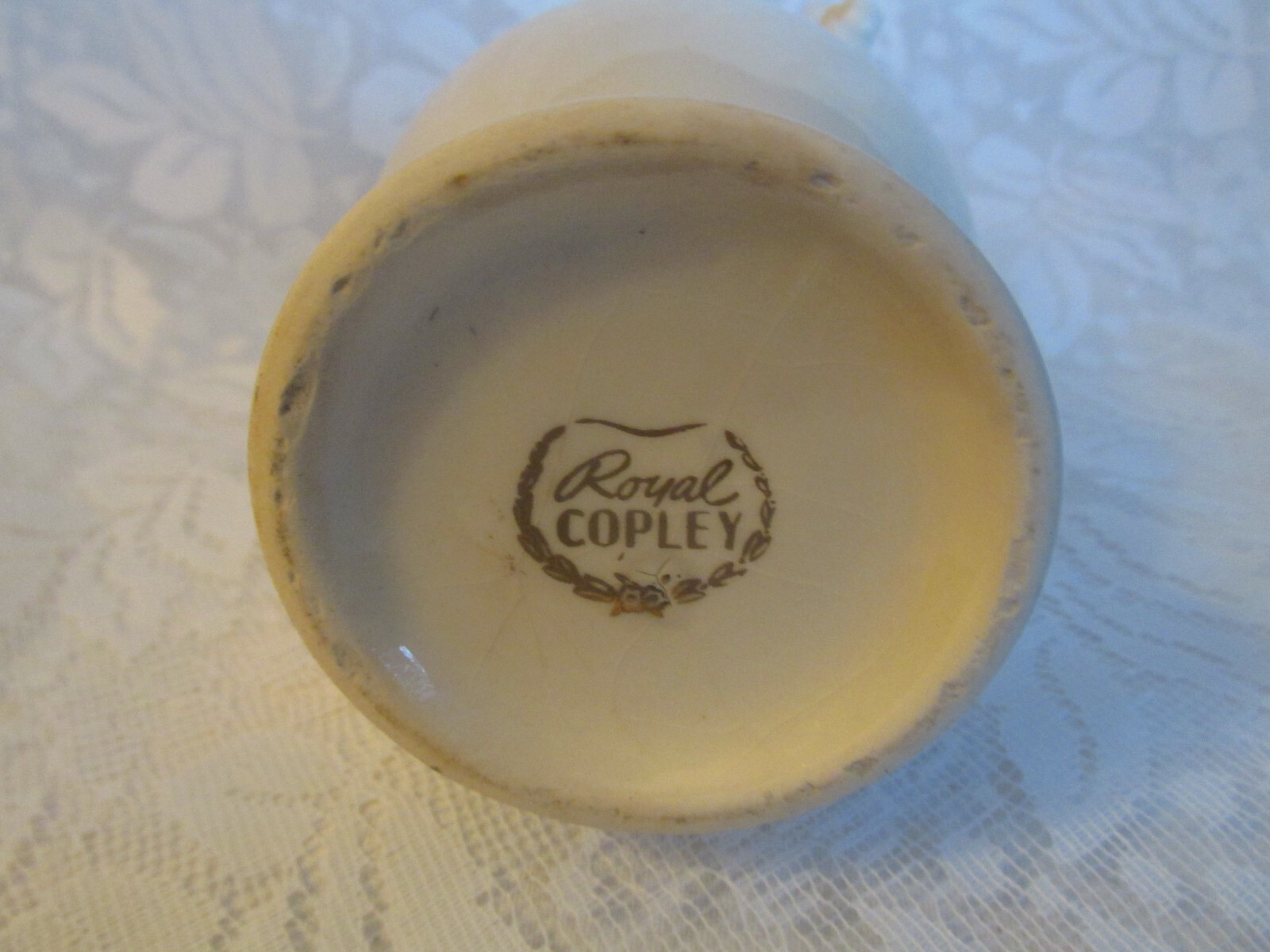 Vintage Little Royal Copley Vase With Flowered Double Handles