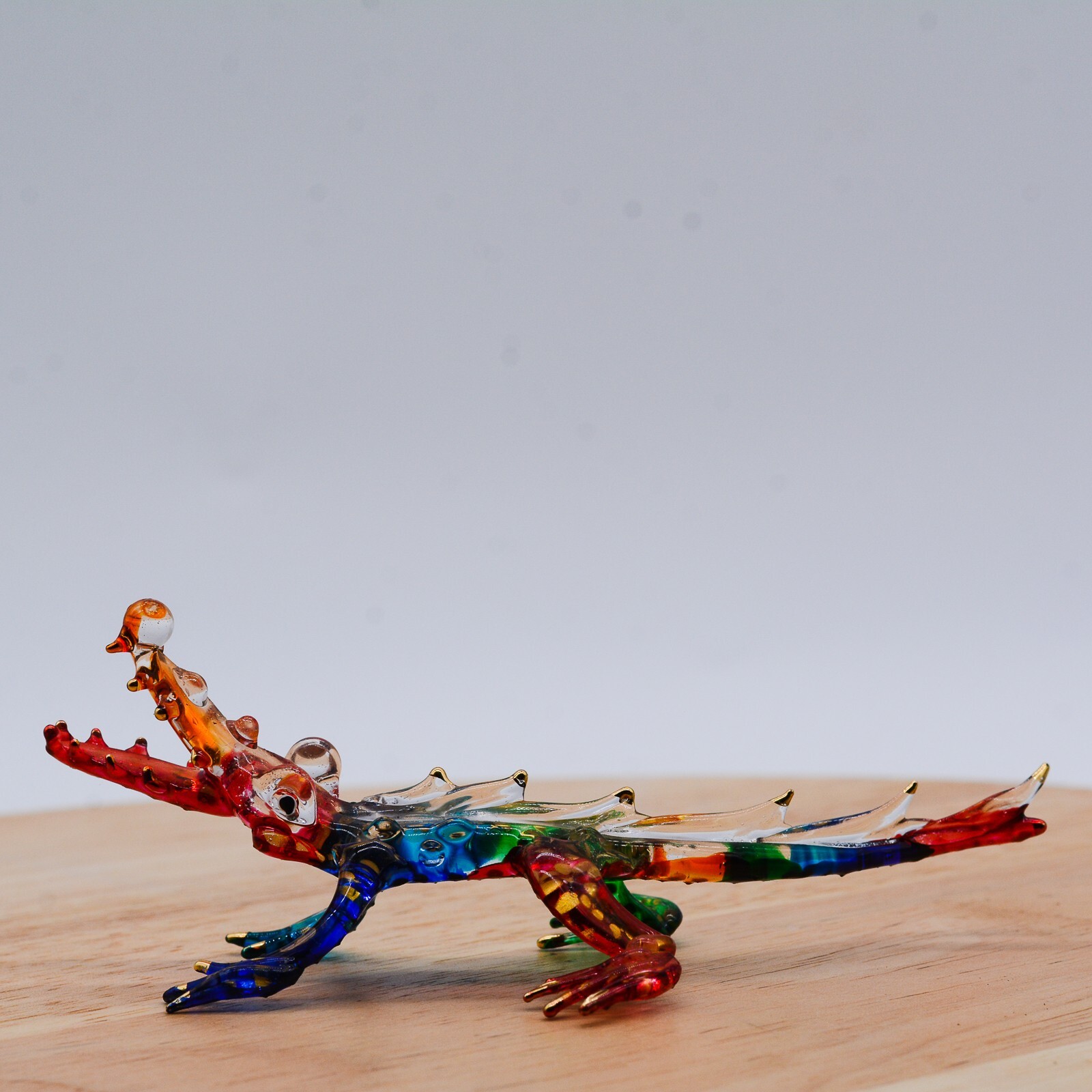 Crocodile Hand Blown Art Glass Ornament Figurine Decor New Year Gift