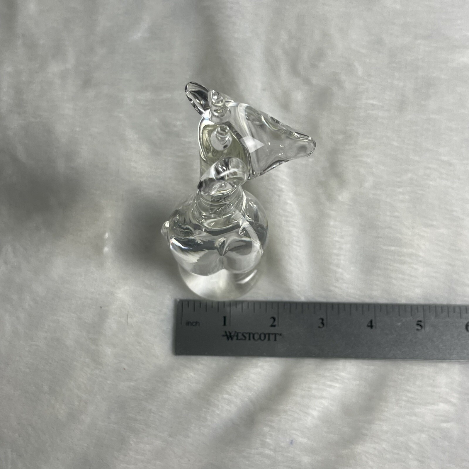 Art Glass Clear Giraffe Figurine Sculpture Statue 7″ Tall