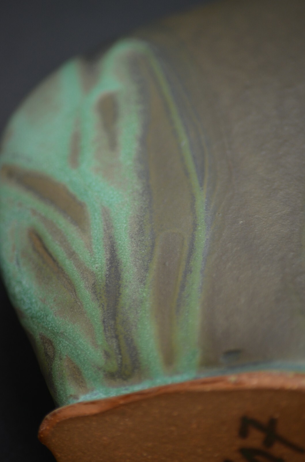 Studio Art Handcrafted Pottery Vase Jack in the Pulpit with Artist Mark
