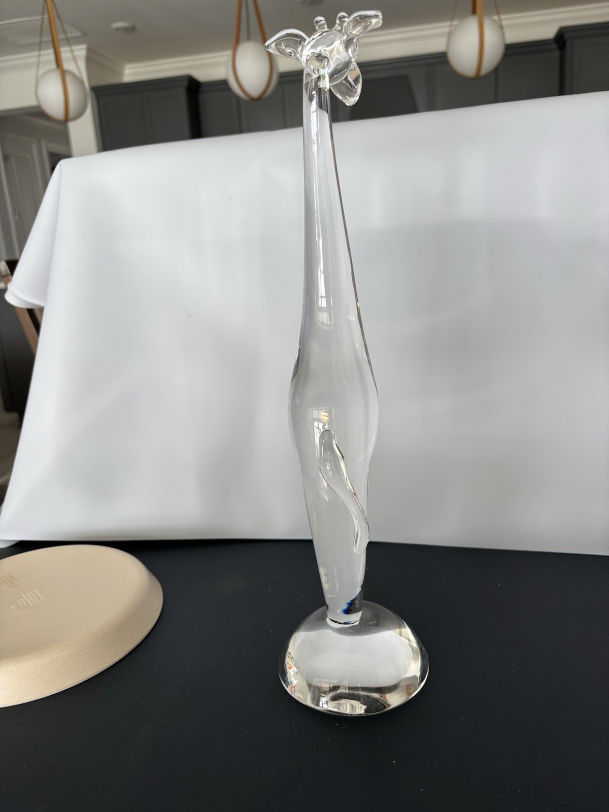 Steuben Glass Giraffe Animalier Sculpture Signed Very Rare