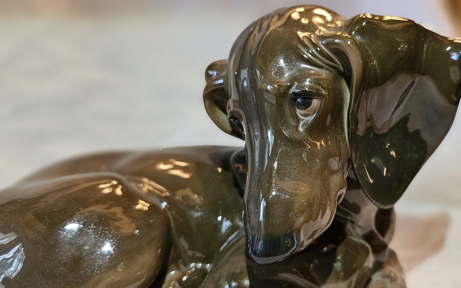 Rosenthal Dachshund Dog Figurine Lying Karner 296