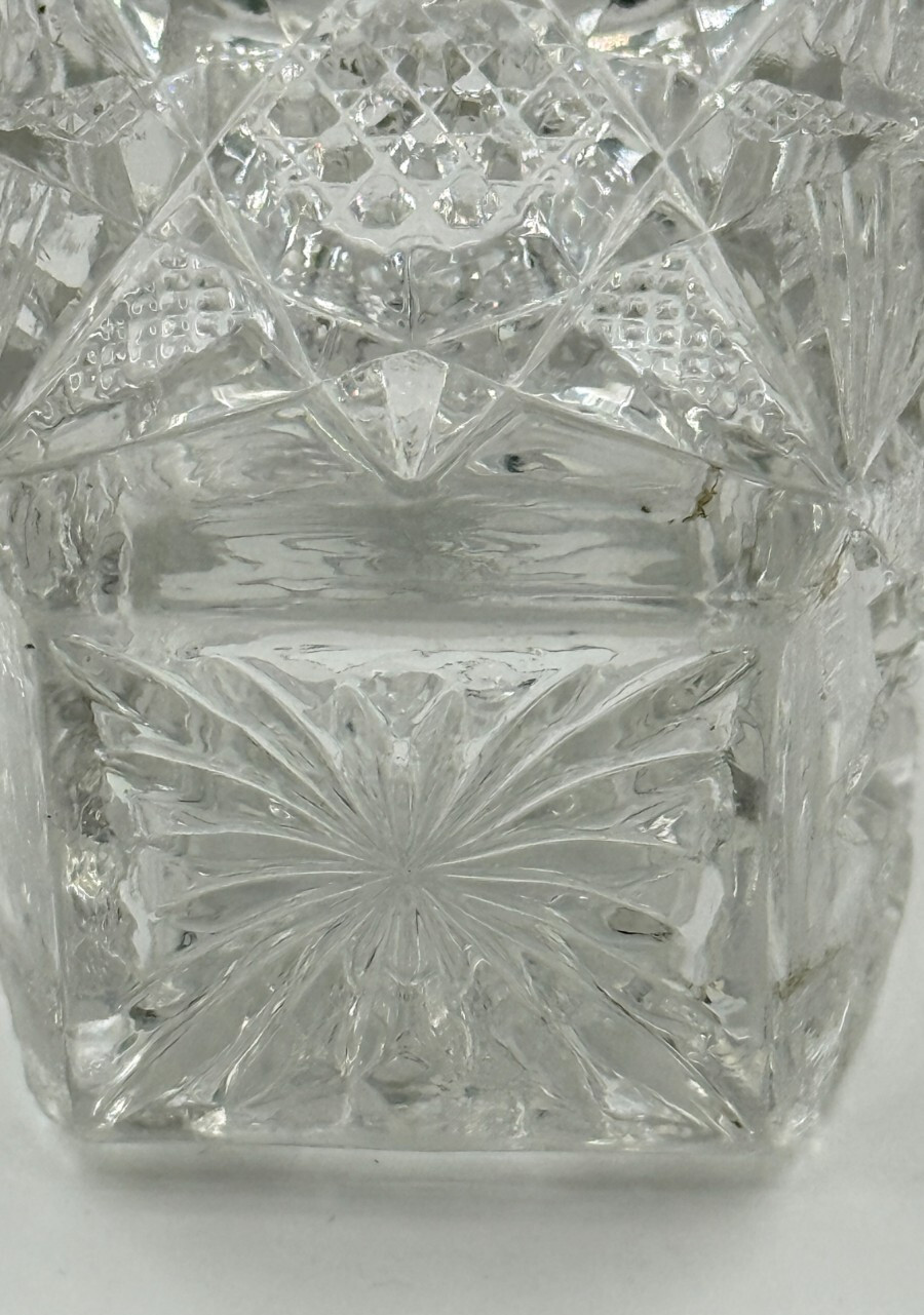 Antique EAPG U.S. Glass Illinois Star of the East Pattern Toothpick Holder2 1/2″
