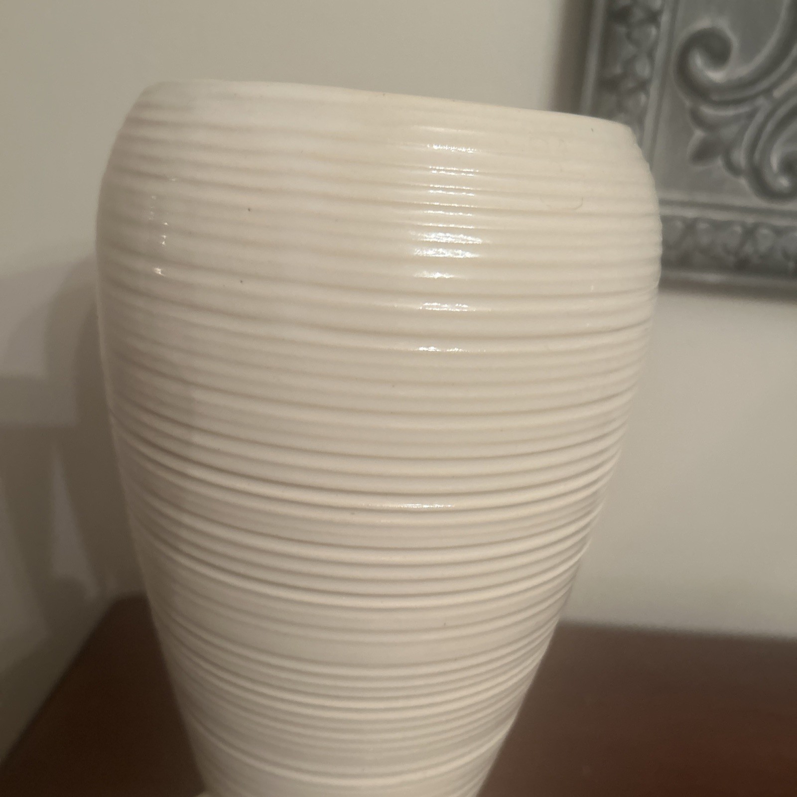 Large Wheel Thrown, 11.5 Inches Vintage Nelson McCoy Pottery Vase, Marked