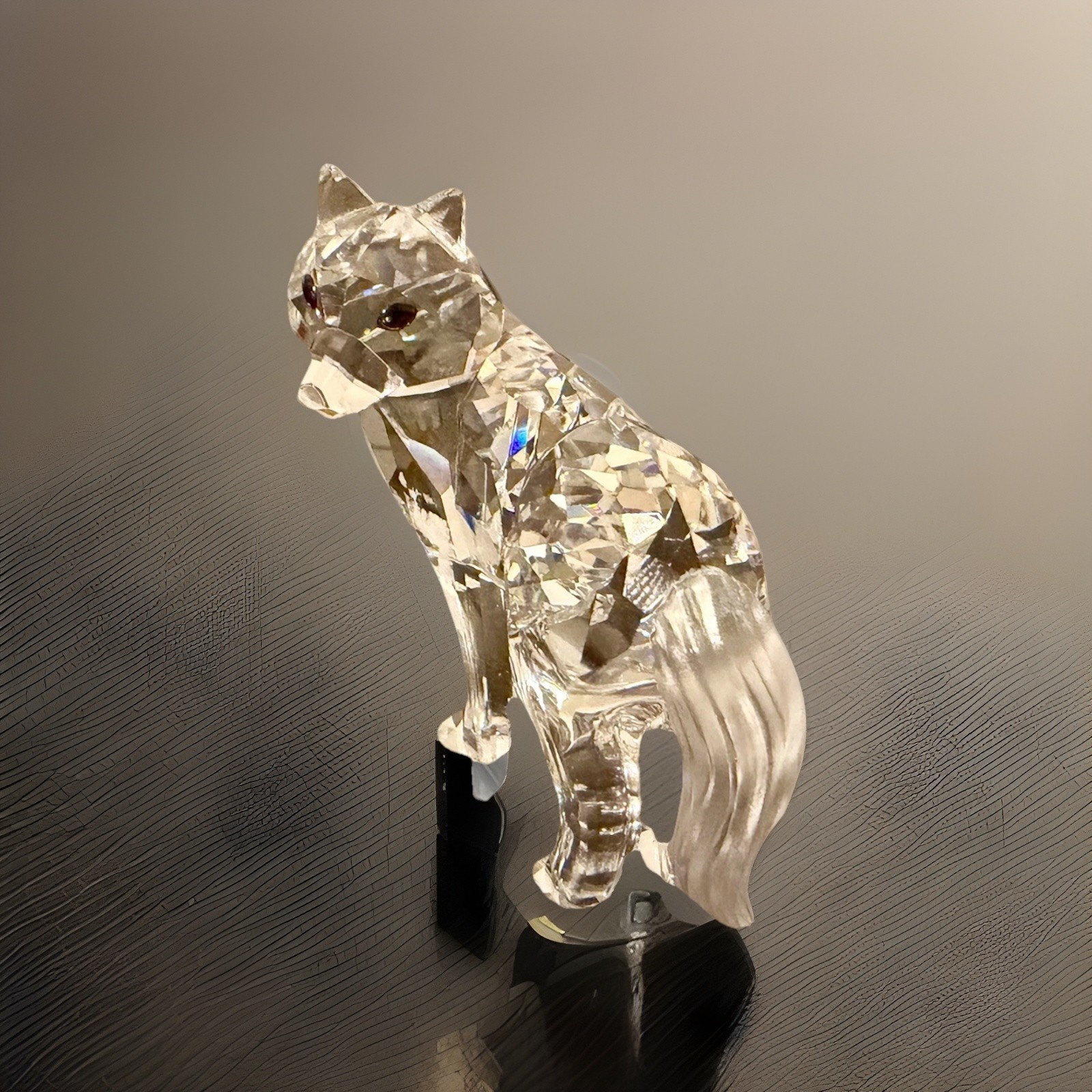 Swarovski Silver Crystal Retired WOLF 207549 Fairy Tales Collection – Excellent