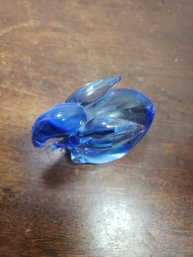 Blue Glass Bunny By U.S. Commemorative Fine Art Gallery