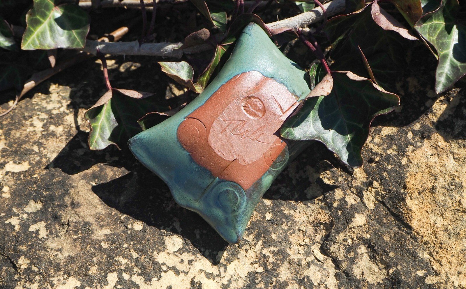 Teresa Cole Handmade Ceramic Teal Stem Vase