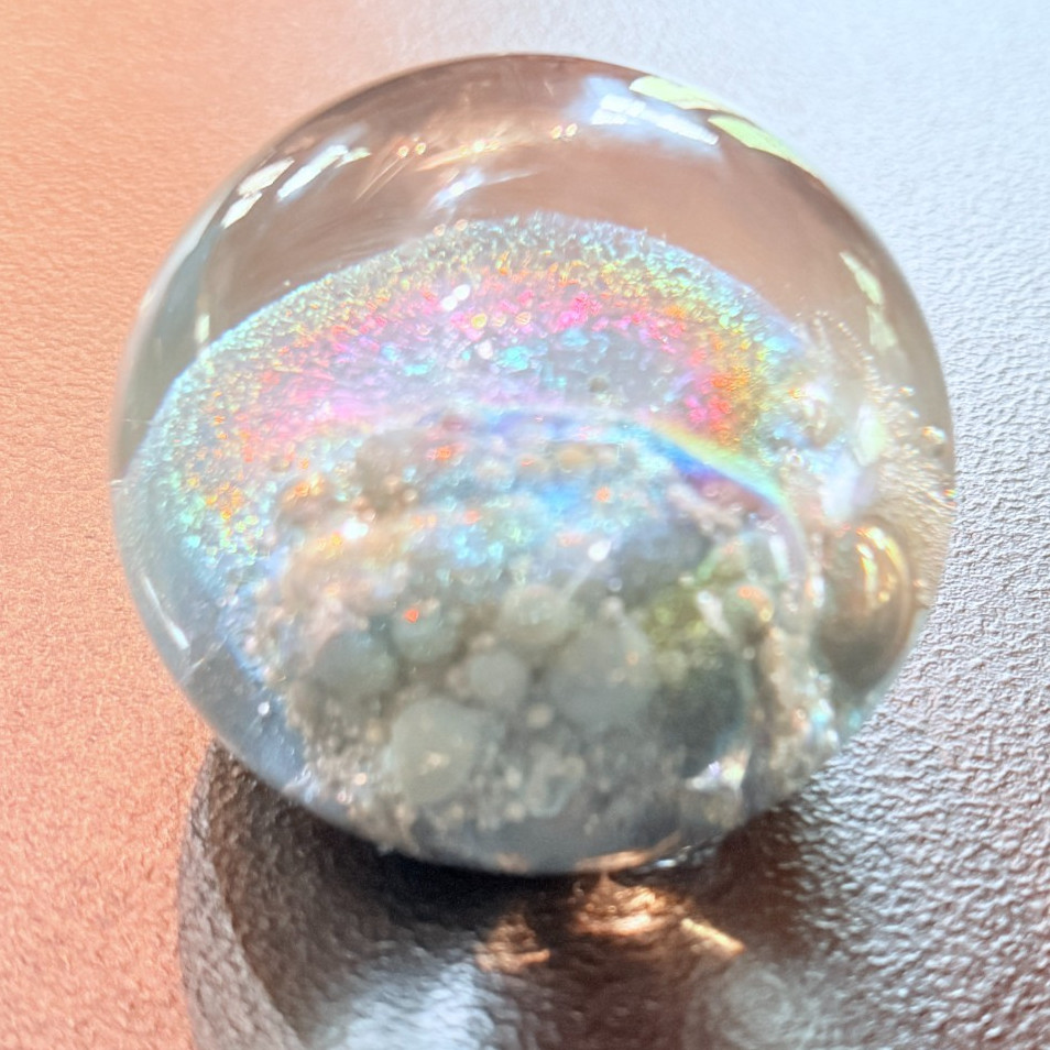 Vintage 1977 Milropa Art Glass Paperweight – Signed “IVA 403”Seascape Coral Reef