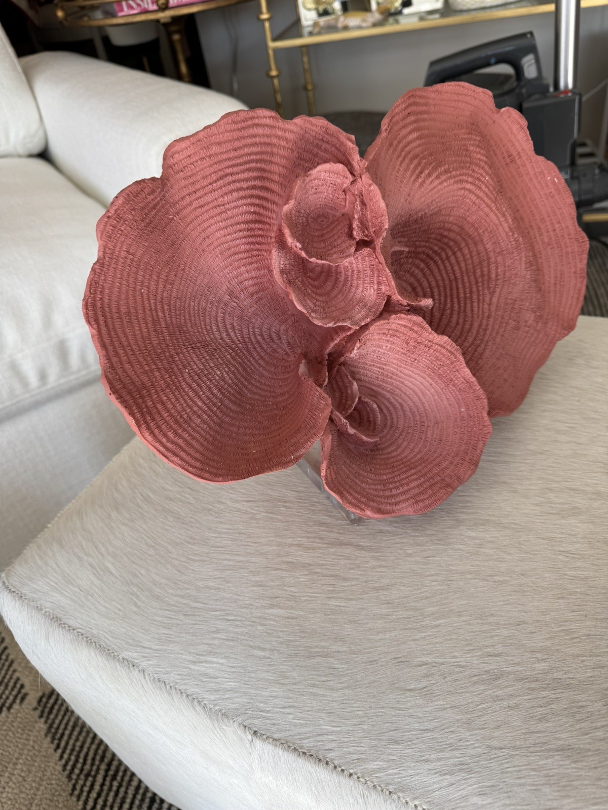Polystone Coral Decorative Sculpture Home Decor Statue