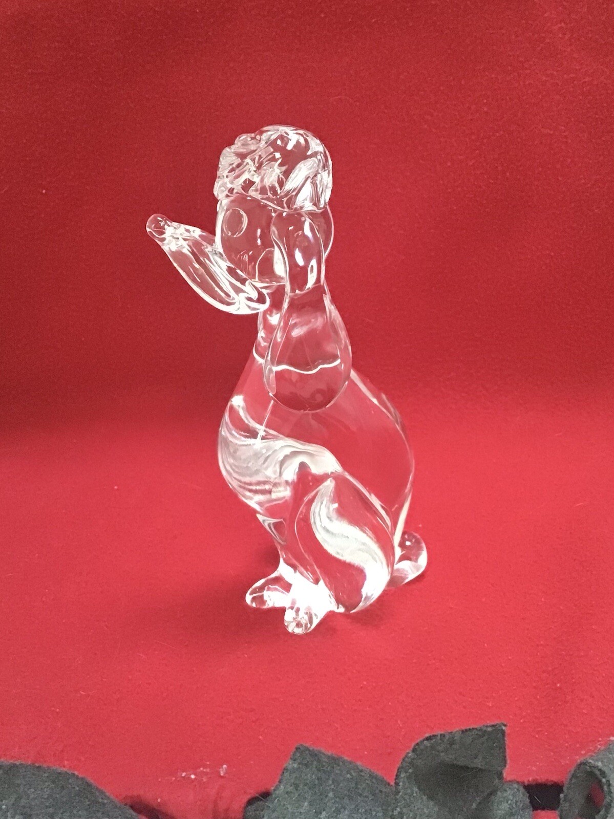 Crystal Art Glass French Poodle Dog Large Paperweight Figurine 8″ Tall Vintage