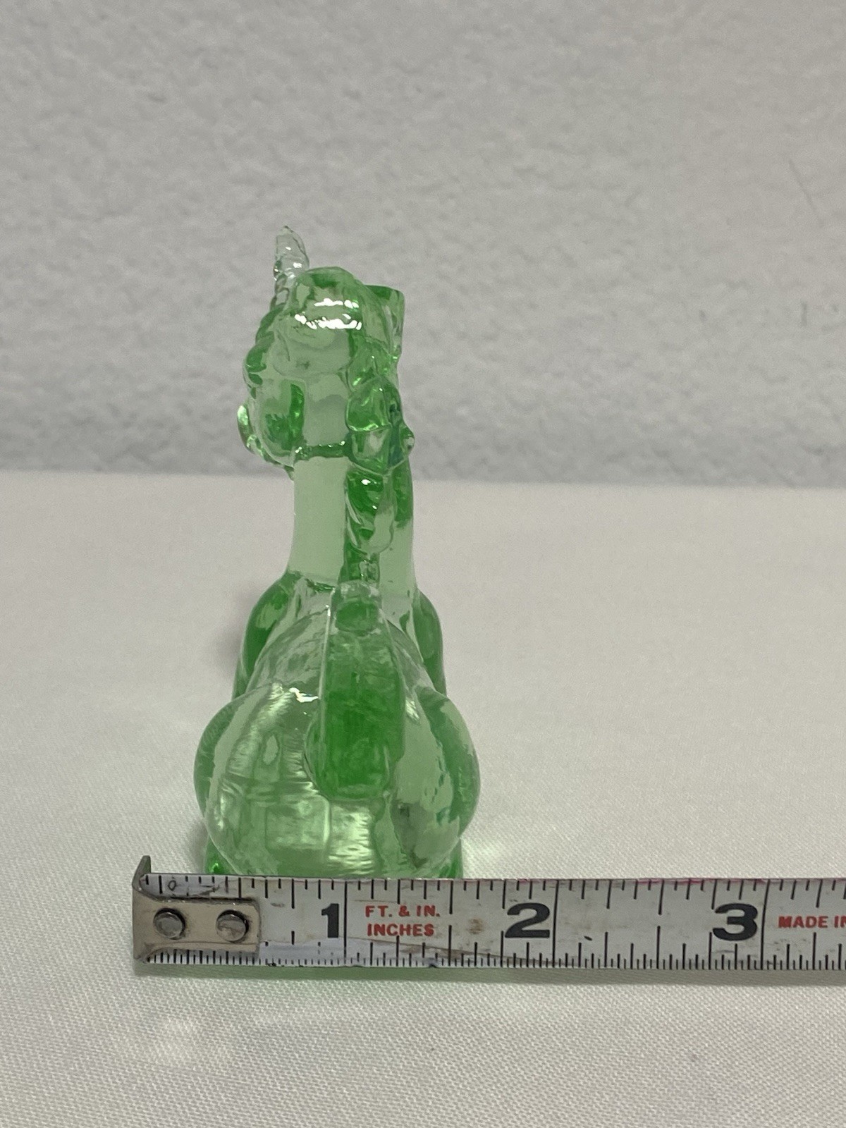 Boyd Glass “LUCKY The Unicorn” #6 Peridot Vintage 8/6/1984 Uranium GLOWS