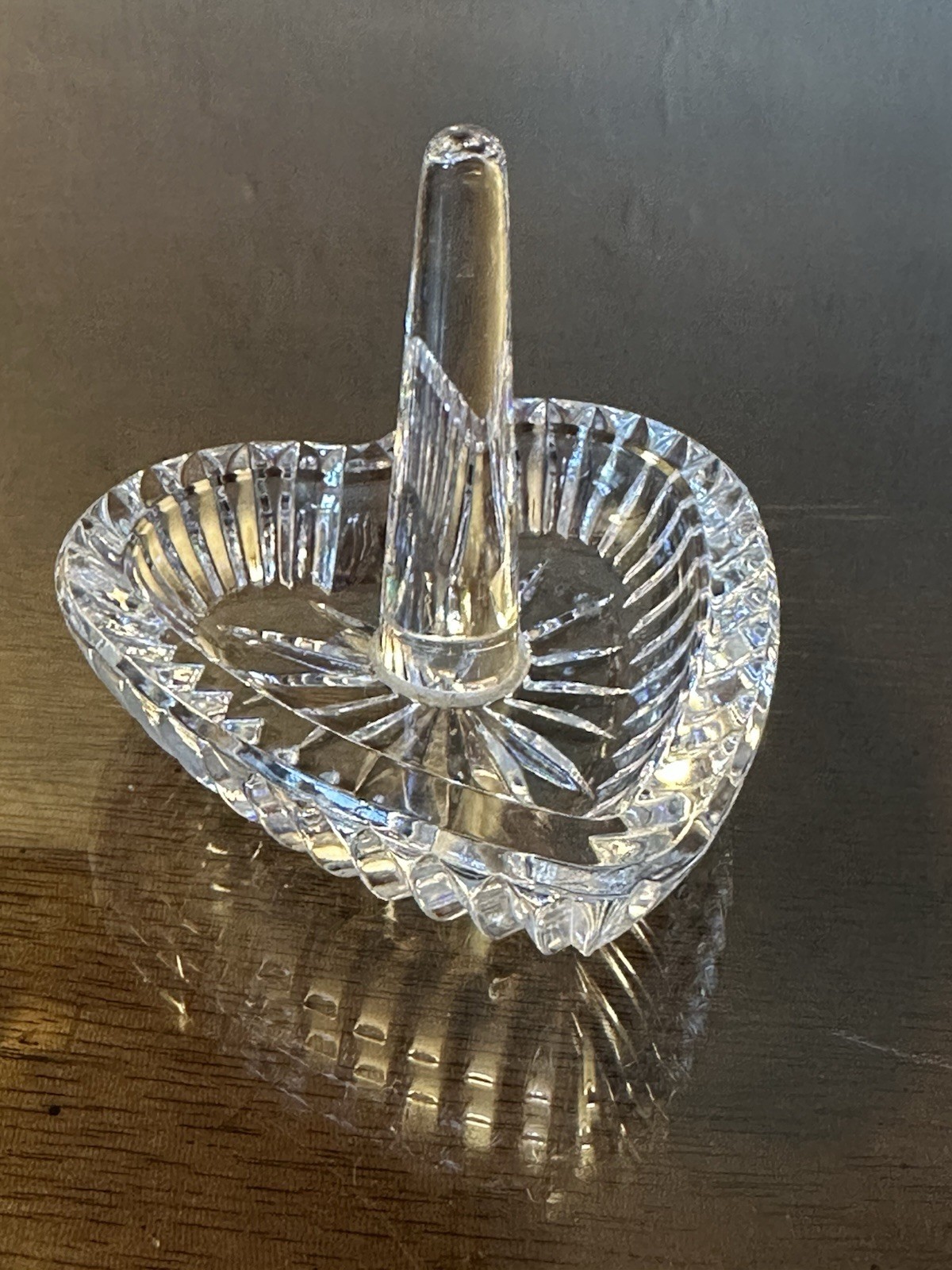Waterford Crystal Heart Shaped Ring Holder Excellent Condition! Older Mark!